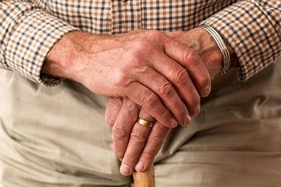 This looks like a cane but it's actually an escrima. He knows kali. He is an old man to be feared and respected.