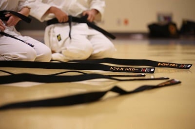 Black belt martial artist