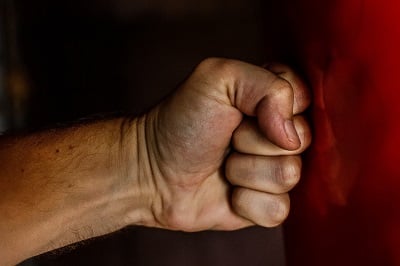 If you are punching a bag, make sure you wear wrist wraps and gloves.