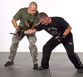 Krav Maga weapons training, training knife, practice knife, self defense