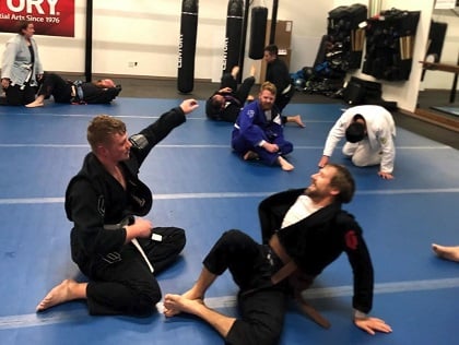 A Brazilian jiu-jitsu class at Century Martial Arts.