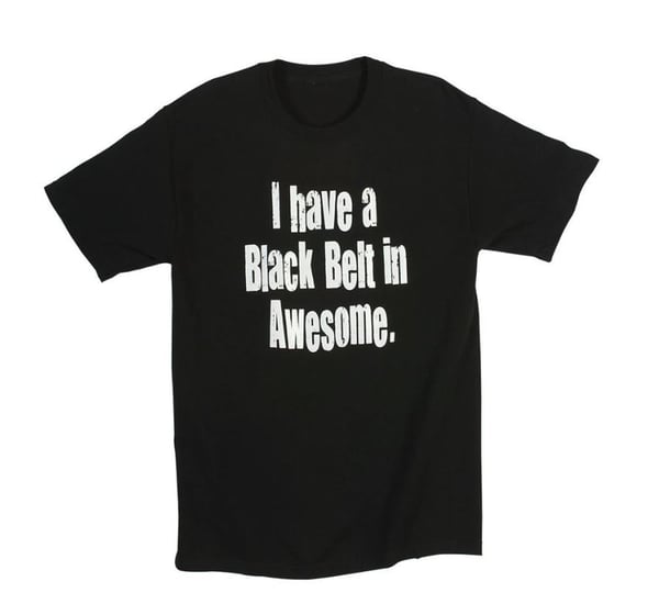 I Have a Black Belt in Awesome t-shirt from Century Martial Arts.