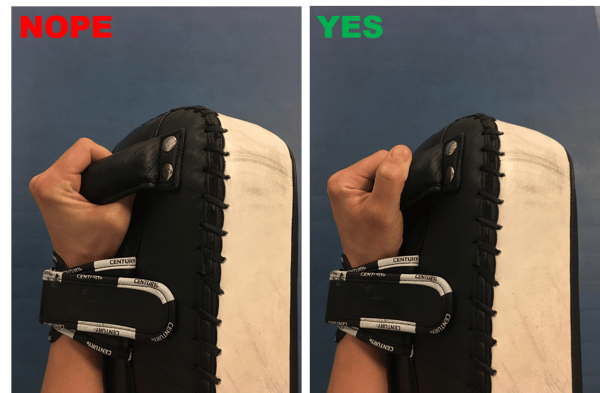 How to hold Thai pads so you don't break your thumbs. Do you hate your thumbs? No, I thought not.