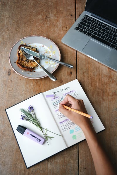 Keeping a routine, and a mood diary, will help you balance your schedule and the emotions that may lead you to a relapse. Photo by Estee Janssens via Unsplash.