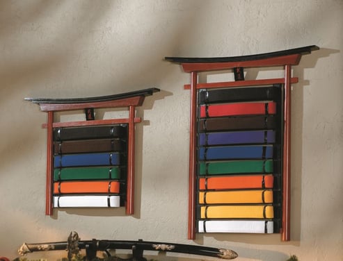 Century martial arts budo hanging belt display