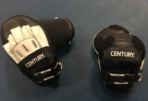 Two styles of focus mitt.